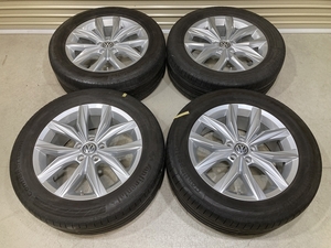 ホイル美品 VW フォルクスワーゲン 5N ティグアン 純正 18インチ 7J +43 PCD112 5H 235/55R18 4本セット (C1609)