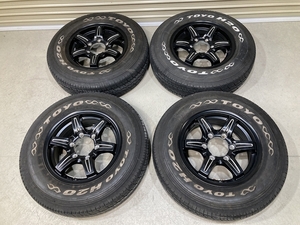 バリ溝 TWS 15インチ 6J +35 PCD139.7 6H TOYO H20 195/80R15 ホワイトレター 4本 ハイエース 等 (C1680)