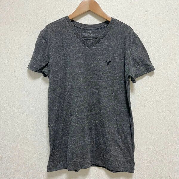 AMERICAN EAGLE 半袖 Tシャツ　Vネック　グレー　XSサイズ