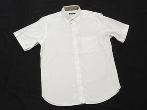ブラックレーベル クレストブリッジ 白の半袖ボタンダウンシャツ Mサイズ 