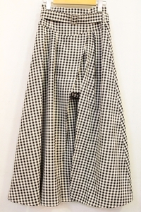 【中古】 Lily Brown レディースラップ 巻きスカート 0 Lily Brown/23SS/パンツドッキングラップスカート/0/ギンガムチェック