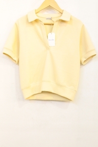 【中古】 STEVEN ALAN レディースポロシャツ F STEVEN ALAN/BOUCLE SKIPPER NECK PULLOVER/ポロシャツ/F/アイボリー