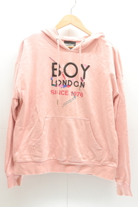 【中古】- パーカー M パーカー/BOY LONDON/M/ピンク 桃/ロゴ/バックプリント