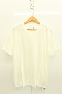 【中古】ts(s) メンズTシャツ 3 High Gauge Cotton Jersey Crew Neck T-shirt ts(s) 3 白 ホワイト 無地