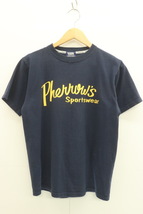 【中古】PHERROW'S メンズTシャツ 38 プリントTシャツ PHERROW'S 38 紺 ネイビー プリント_画像1