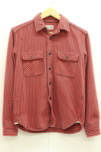 【中古】JELADO メンズネルシャツ 15 ヘビーチェックネルシャツ JELADO 15 赤 レッド チェック