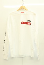 【中古】DIESEL メンズカットソー L T-JUST-LS-L5 スローガンTシャツ DIESEL L 黒 ブラック 白 ホワイト 赤 レッド_画像1