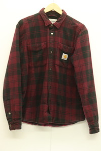 【中古】Carhartt メンズ長袖シャツ M PULFORD SHIRT JAC Carhartt M 紫 パープル チェック