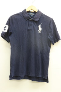 【中古】Polo by Ralph Lauren メンズポロシャツ L ビッグポニー ポロシャツ Polo by Ralph Lauren L 紺 ネイビー ロゴ