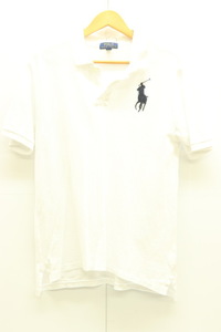 【中古】Polo by Ralph Lauren メンズポロシャツ XL BIGポニー ポロシャツ Polo by Ralph Lauren XL 白 ホワイト 刺繍