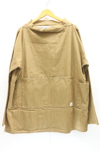 【中古】SASSAFRAS メンズジャケット L LANDSCAPER SMOCK SASSAFRAS L 茶 ブラウン 無地