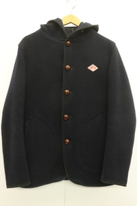 【中古】Danton メンズコート 40 WOOL MOSSER Danton 40 紺 ネイビー ロゴ