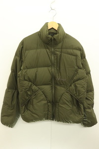 【中古】NANGA メンズダウンジャケット S MAZENO RIDGE JACKET/NANGA/S/カーキ/無地/ロゴ