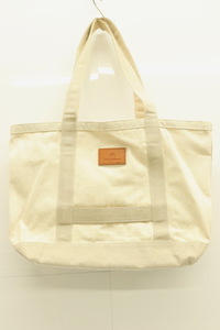 【中古】Nigel Cabourn メンズトートバッグ - HEAVY CANVAS BAG Nigel Cabourn - アイボリー ワッペン ロゴ