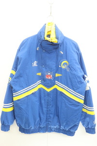 【中古】 LOGO AUTHENTIC NFL PROLINE メンズ中綿ジャケット L Los Angeles Rams 中綿ジャケット L 青 ブルー 黄 イエロー