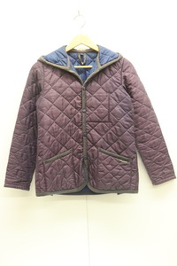 【中古】LAVENHAM メンズキルティングジャケット 36 キルティングジャケット LAVENHAM 36 紫 パープル