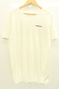 【中古】patagonia メンズTシャツ L P-6 Logo Organic T-Shirt patagonia L 白 ホワイト バックプリント