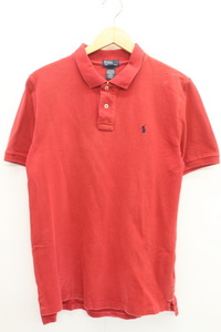 【中古】Polo by Ralph Lauren メンズポロシャツ XL ポロシャツ Polo by Ralph Lauren XL 赤 レッド 刺繍 ロゴ