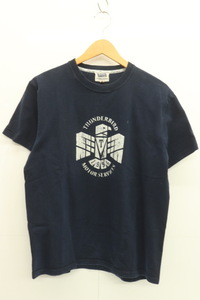 【中古】PHERROW'S メンズTシャツ 40 Thunderbird Tシャツ PHERROW'S 40 紺 ネイビー