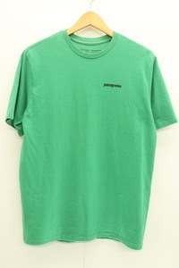 【中古】 patagonia メンズTシャツ S P-6 Logo Responsibili-Tee patagonia S 緑 グリーン プリント