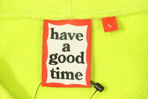 【中古】HAVE A GOOD TIME メンズパーカー L パーカー HAVE A GOOD TIME L 黄 イエロー バックプリント_画像3