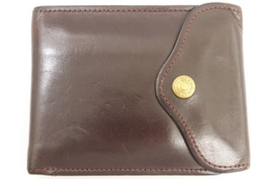 【中古】 GLENROYAL メンズ財布 - SLIDING WALLET GLENROYAL - 茶 ブラウン ロゴ