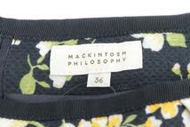 【中古】MACKINTOSH PHILOSOPHY スカートマッキントッシュ スカート 36 黒 ブラック×黄 イエロー 花柄 レディース_画像3