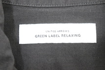 【中古】united arrows green label relaxing メンズ長袖シャツ S リップストレッチ ボックス BDU ミリタリージャケット S 黒 ブラック_画像3