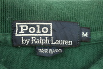 【中古】Polo by Ralph Lauren メンズポロシャツ M ポロシャツ Polo by Ralph Lauren M 緑 グリーン 刺繍 ロゴ_画像3