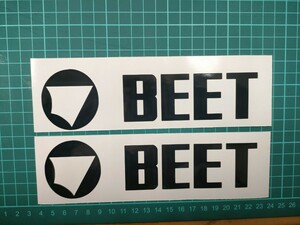 BEET エアロシャーク フェンダー用 ステッカー ブラック 黒 2枚セット ビート 180mm×40mm 