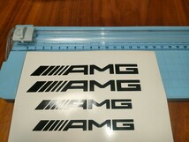 AMG ブレーキキャリパー用 デカール ステッカー ストレートタイプ ブラック 6点セット_画像2