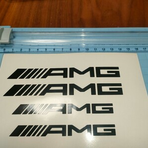 AMG ブレーキキャリパー用 デカール ステッカー ストレートタイプ ブラック 6点セットの画像2