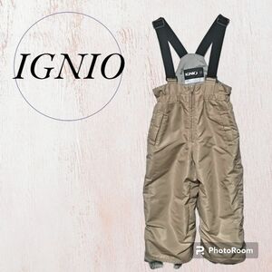 【IGNIO】イグニオ　 オーバーオール　 スキー　 スノボ　 サロペット　 パンツ　 キッズ　 つなぎ　 防寒