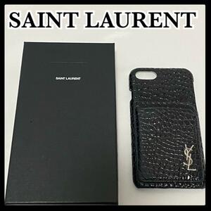 SAINT LAURENT サンローラン クロコダイル型押しレザー　iPhone