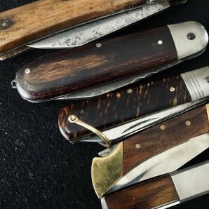昭和レトロ 折り畳み式ナイフ ビンテージナイフ アウトドア ナイフ 小刀 刃物 コレクション 5点セットの画像6