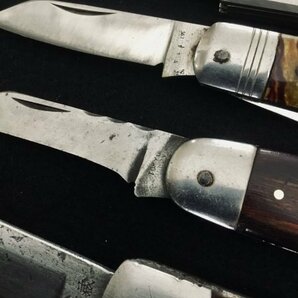 昭和レトロ 折り畳み式ナイフ ビンテージナイフ アウトドア ナイフ 小刀 刃物 コレクション 5点セットの画像5