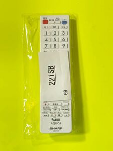 新品 シャープ 純正部品 テレビ リモコン GB221SB