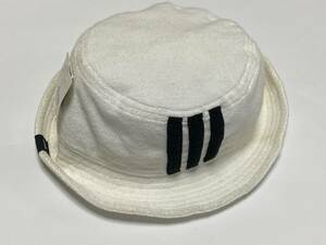 アディダス adidas タオル地調 HAT ハット キャップ 帽子 ホワイト 展示未使用品 訳あり