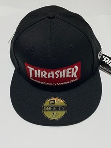 NEW ERA ニューエラ 59FIFTY (58.7㎝） THRASHER スラッシャー キャップ Cap 帽子 ブラック 展示未使用品