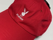 PLAYBOY プレイボーイ CAP ローキャップ 帽子 ADJUSTABLE レッド 展示未使用品_画像2