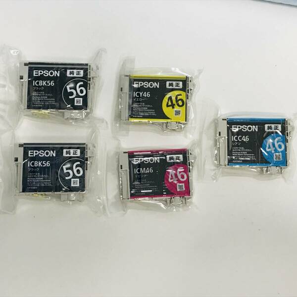 ★送料無料★匿名配送★EPSON エプソン 純正インク ICBK56 ICC46 ICM46 ICY46 IC4CL56×２本