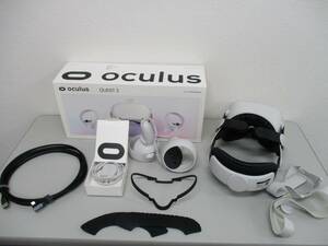 OCULUS　QUEST2 （中古　128GB）　オキュラスクエスト２　ヘッドストラップ　ケーブル付