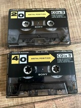 メタル・カセット SONY★メタル・ポジション カセットテープ CDiX IV 40、20、 2本セット／再生確認済、データ消去済。_画像1