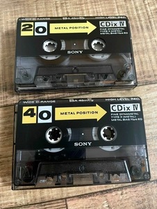  metal * cassette SONY* metal * position cassette tape CDiX IV 40,20, 2 pcs set | reproduction verification settled, data erasure settled.