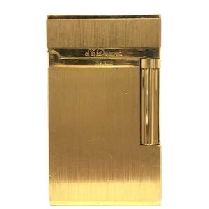1円〜 火花確認済み S.T. Dupont デュポン ガスライター ゴールド色 金色 ライター ライン2 モンパルナスライン 現状品