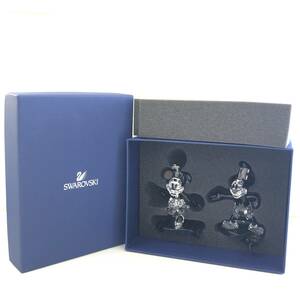 美品 スワロフスキー 蒸気船ウィリー 2013年 ミッキー ミニー Steamboat Willie Limited Edition 2013 SWAROVSKI クリスタル ディズニー