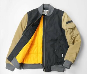 THE NORTH FACE ◆ ボンバージャケット ブラック/ブラウン Sサイズ (機能性中綿使用) MA-1 ミリタリー ブルゾン ノースフェイス ◆75/K2O