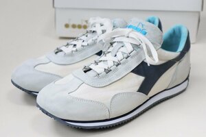 DIADORA HERITAGE ◆ EQUIPE STONE WASH 12 (156988) スニーカー 27cm 白 シューズ 靴 ディアドラ ヘリテージ 箱付 ◆J-1