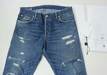 visvim ビズビム ◆ SOCIAL SCULPTURE DRY DENIM (0118205005045) ダメージ加工 デニムパンツ サイズ3 ジーンズ 袋/下げ札付◆440/MK14_画像1