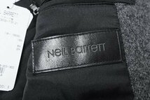 NEIL BARRETT ◆ メルトンウール ブルゾン ブラック/グレー XXS (スキニーフィト) ジャケット ニールバレット 下げ札付 定価16万円 /54/K2L_画像8